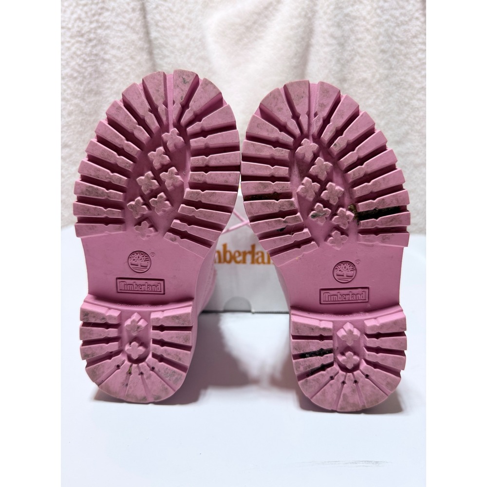 Timberland Premium 6 Inch Waterproof Boot Toddler 8 Light Pink Nubuck 0A6BE6 - Picture 5 of 6